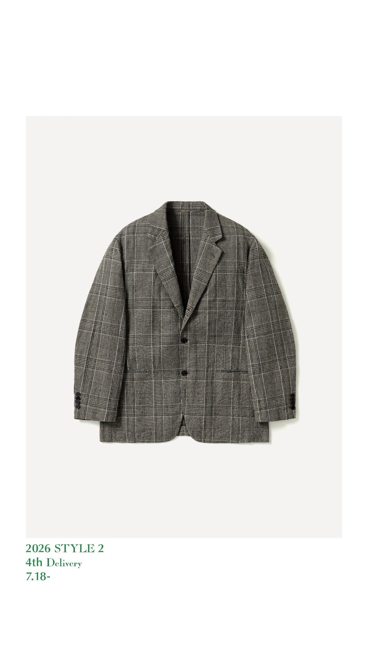 A.PRESSE 26AW Washed Alpaca Linen Tweed Jacket